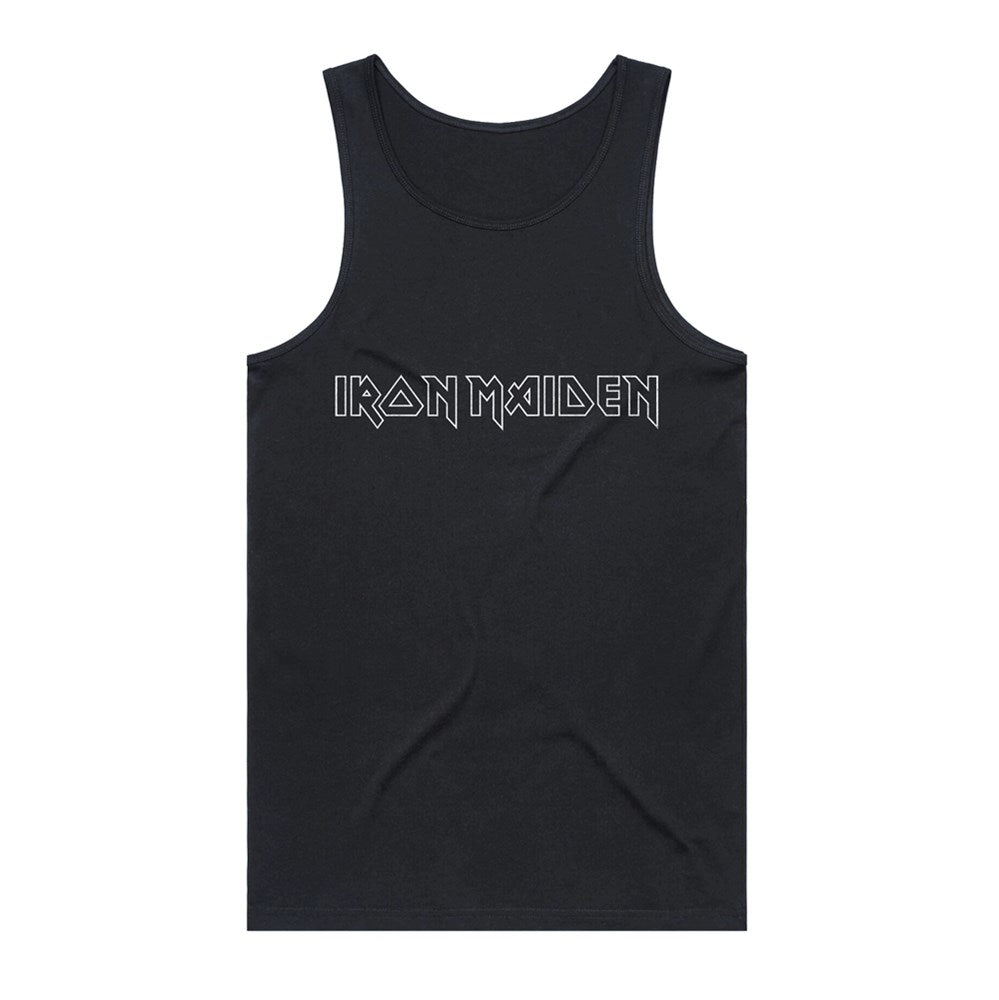 Iron Maiden Outline Logo Tank Top – Black