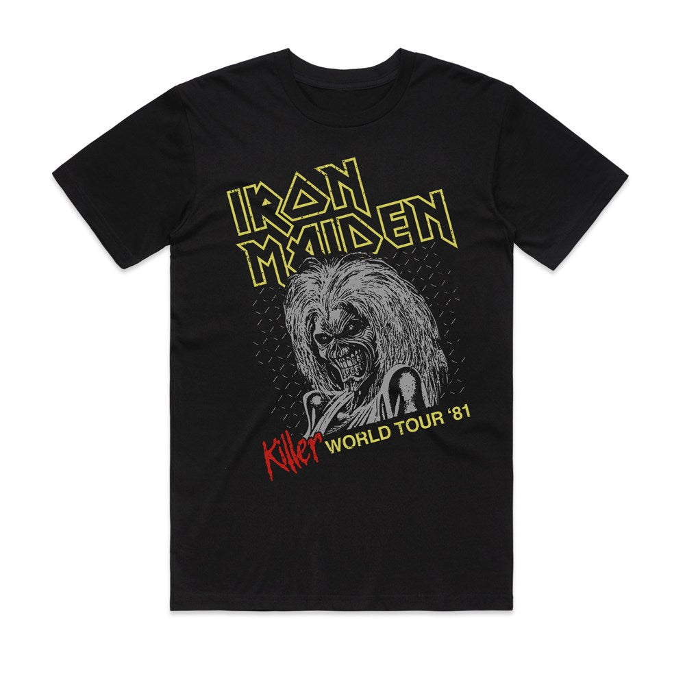Iron Maiden Killer World Tour 1981 T-Shirt – Black