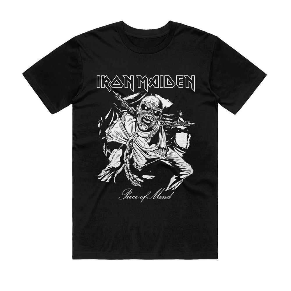 Iron Maiden Piece of Mind Grey Art T-Shirt – Black