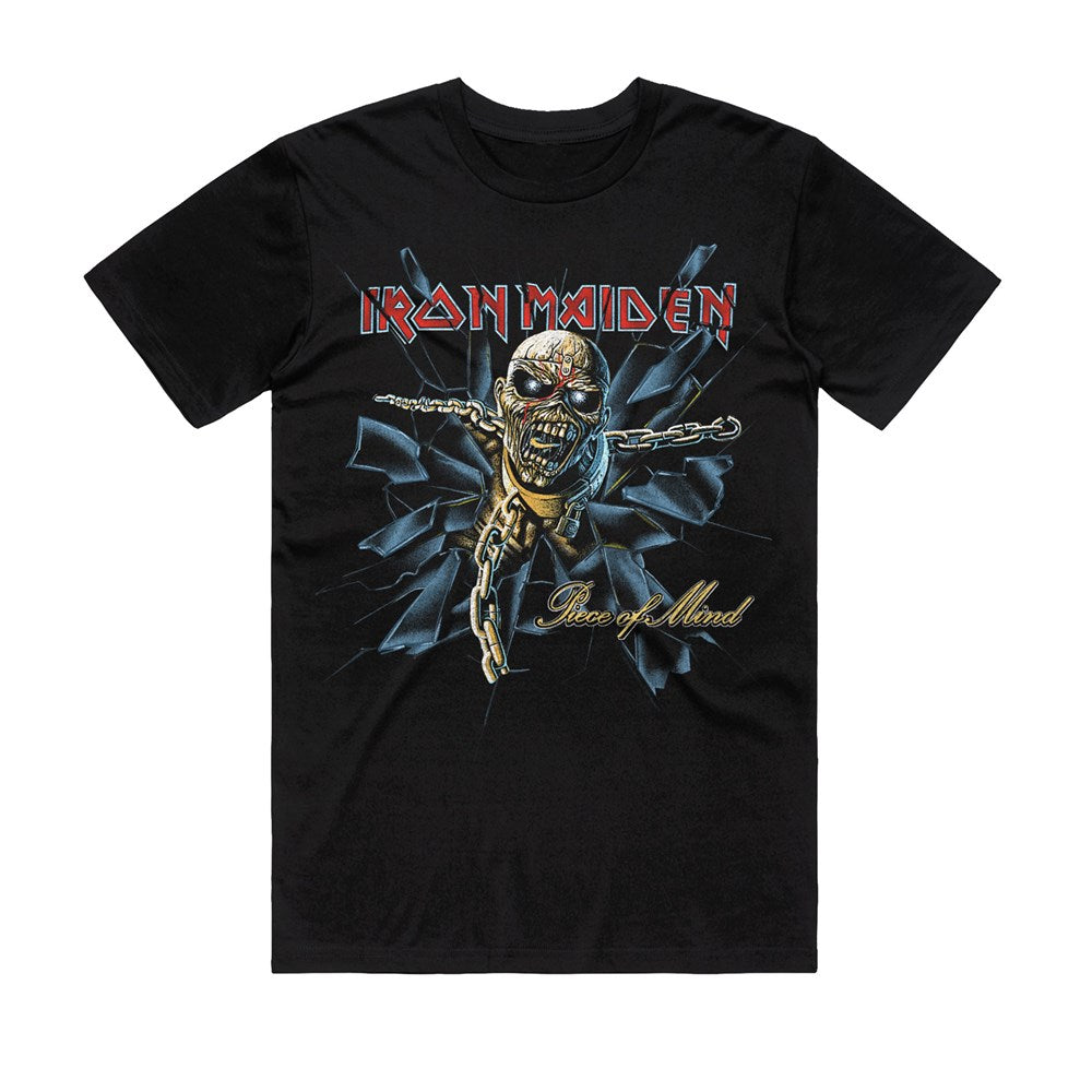 Iron Maiden Piece of Mind Shattered T-Shirt – Black