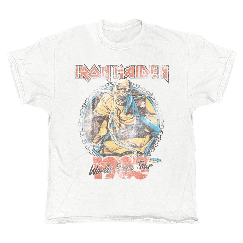 Iron Maiden Piece of Mind Tour '83 T-Shirt – White Vintage