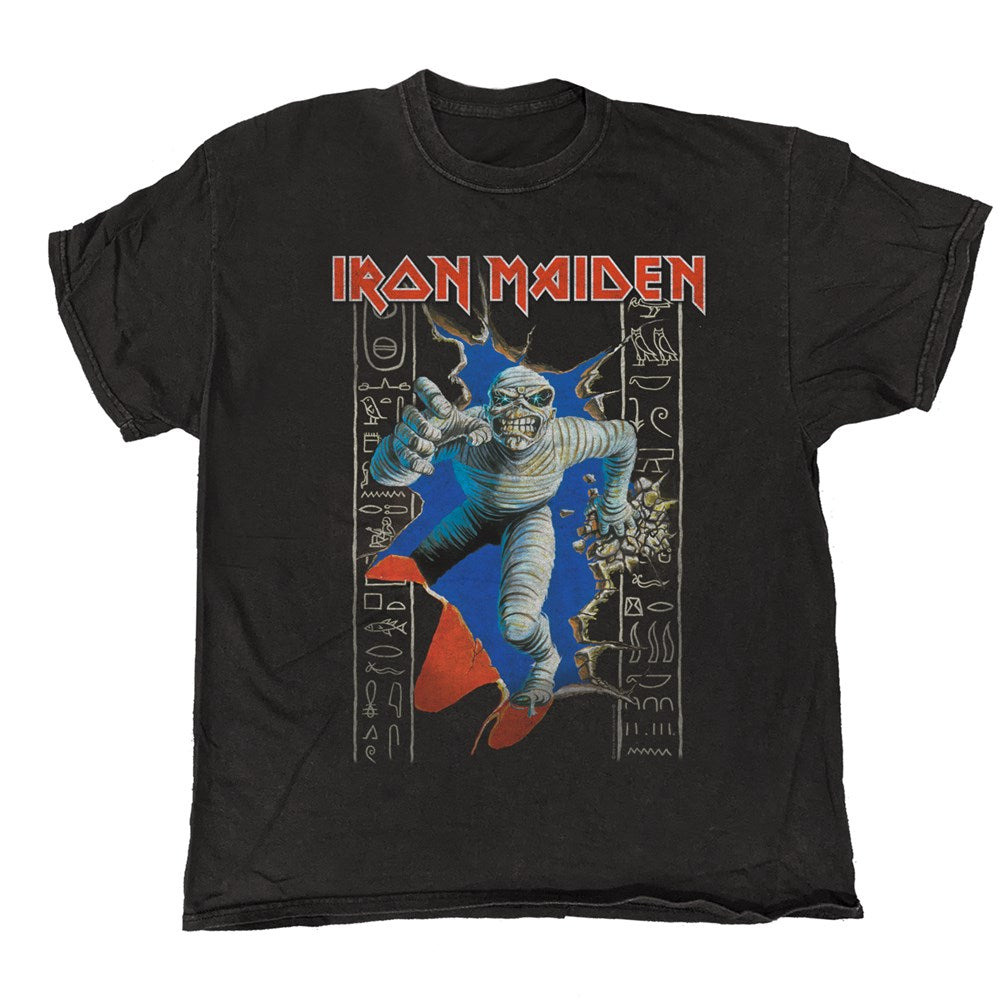 Iron Maiden Powerslave Wall T-Shirt – Black Vintage