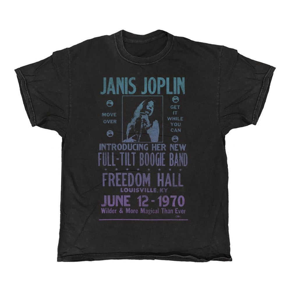 Janis Joplin - Freedom Hall - Black Vintage T-shirt