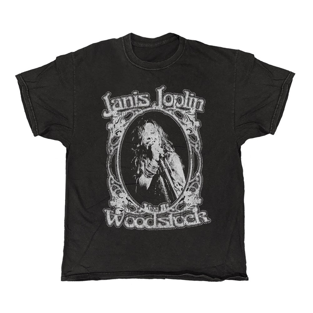 Janis Joplin Woodstock Vintage T-Shirt – Black