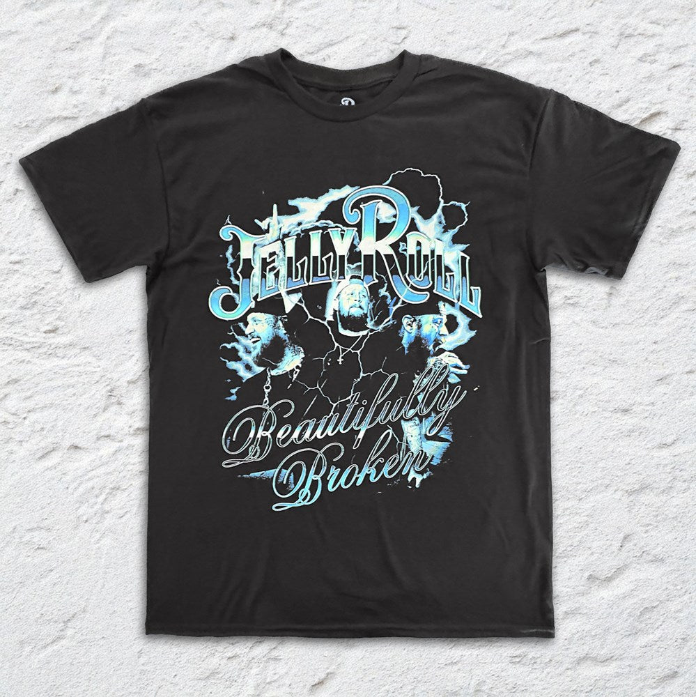 Jelly Roll Broken Lightning T-Shirt – Black