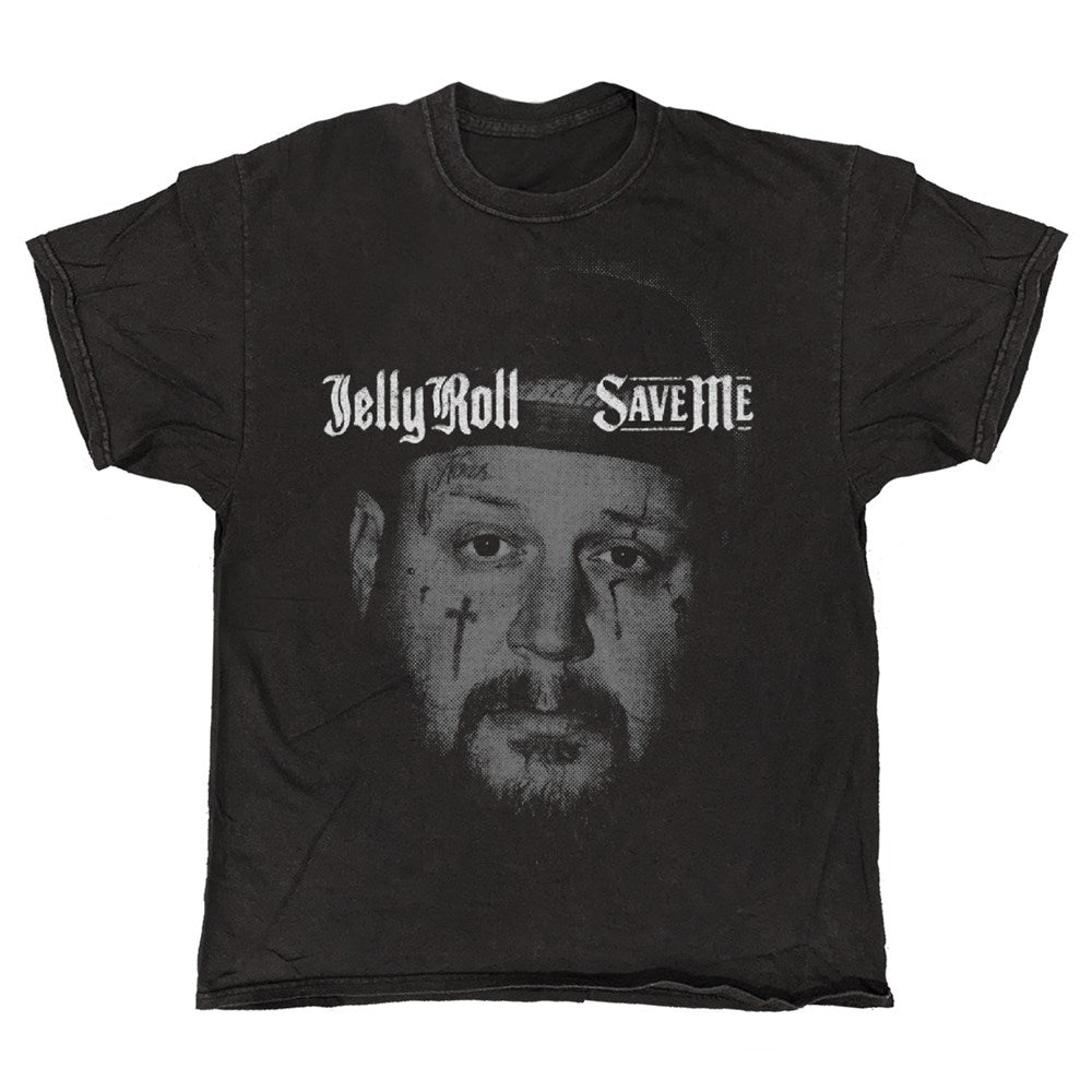 Jelly Roll - Save Me Face - Black Vintage T-shirt