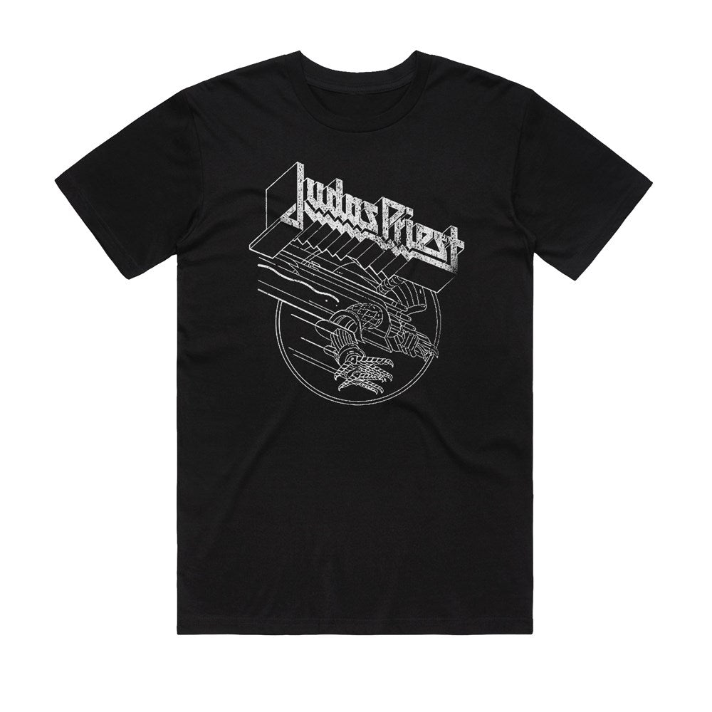 Judas Priest Screaming for Vengeance Lineart T-Shirt – Black