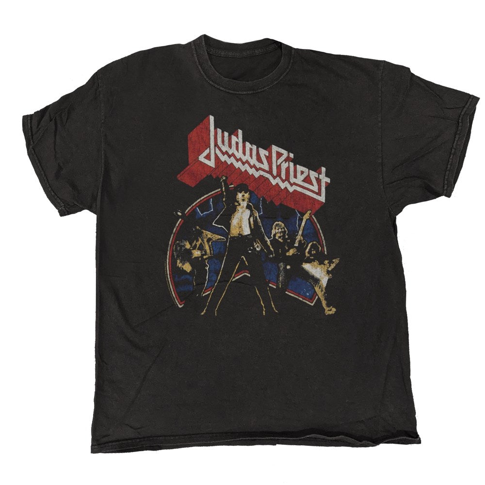 Judas Priest Unleashed Era T-Shirt – Black Vintage