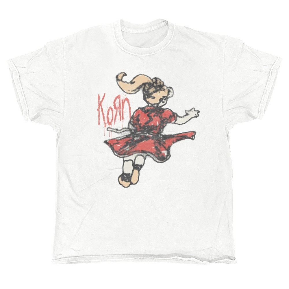 Korn Follow The Leader Girl T-Shirt – White Vintage