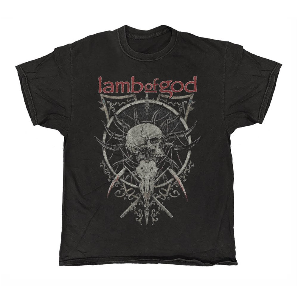 Lamb of God - Skull Kopia - Black Vintage T-shirt