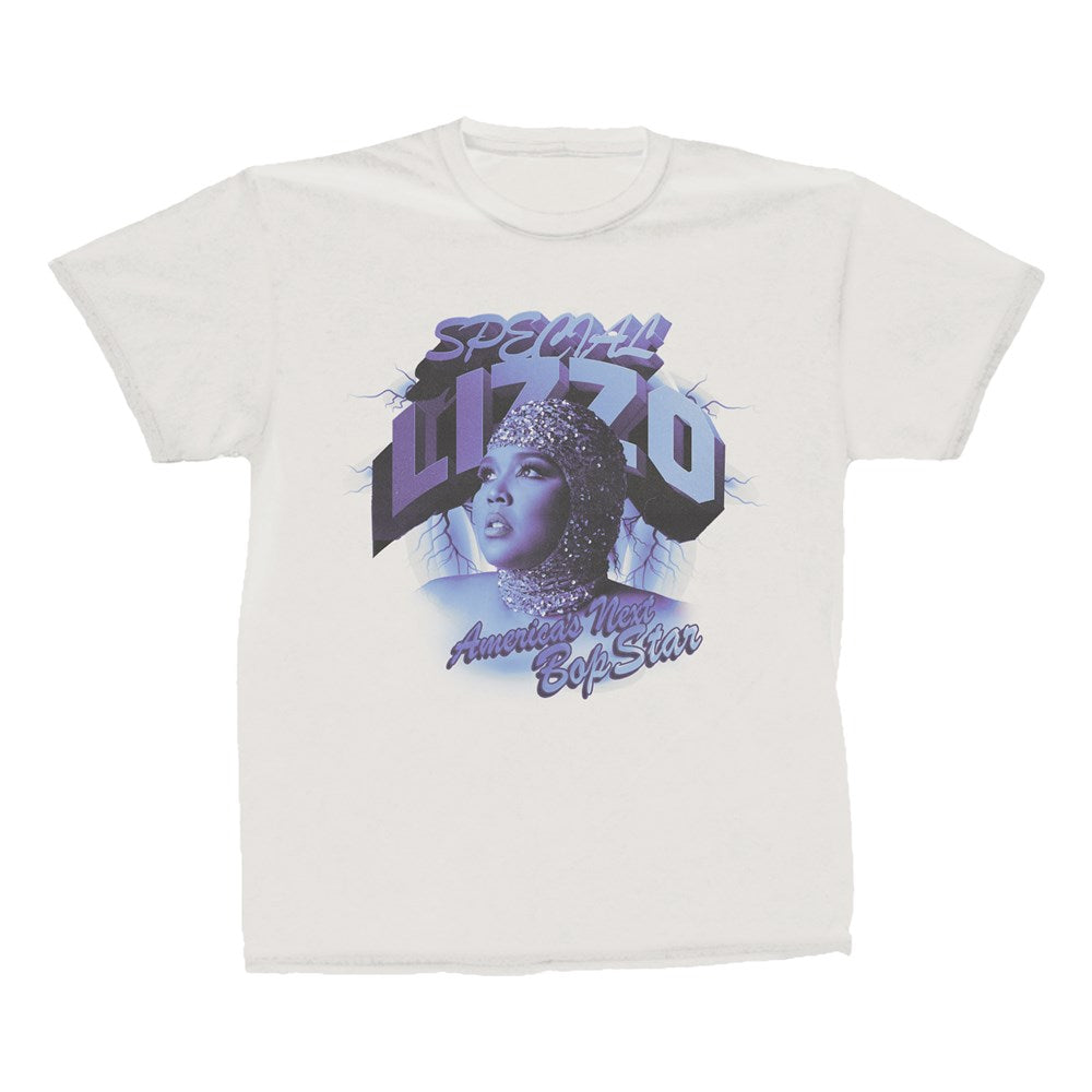 Lizzo Bop Star Portrait T-Shirt – White Vintage
