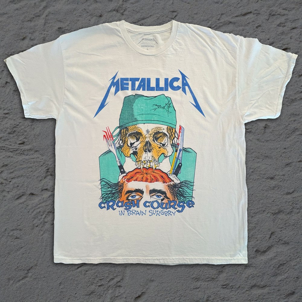 Metallica Crash Course T-Shirt – White Vintage