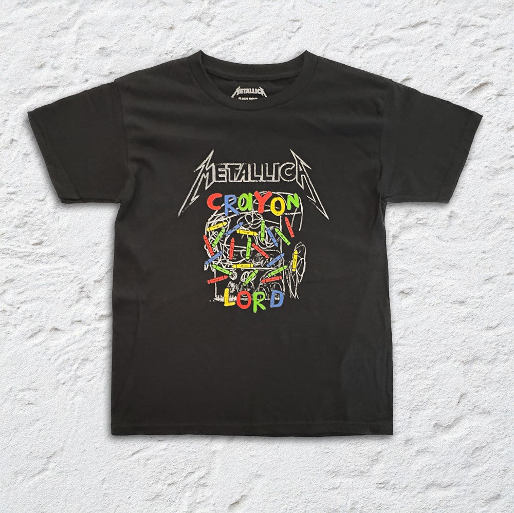 Metallica Crayon Lord Kids T-Shirt – Black