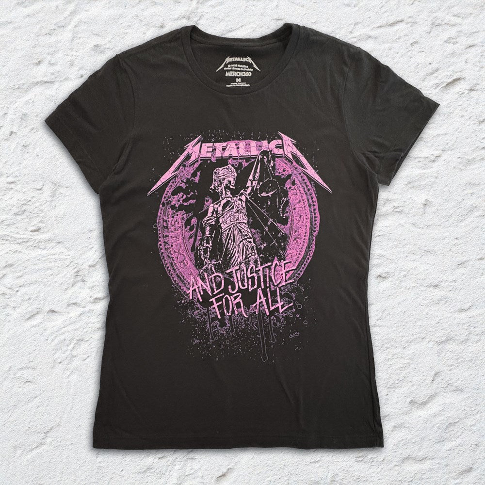 Metallica Gilded Justice Women's T-Shirt – Black
