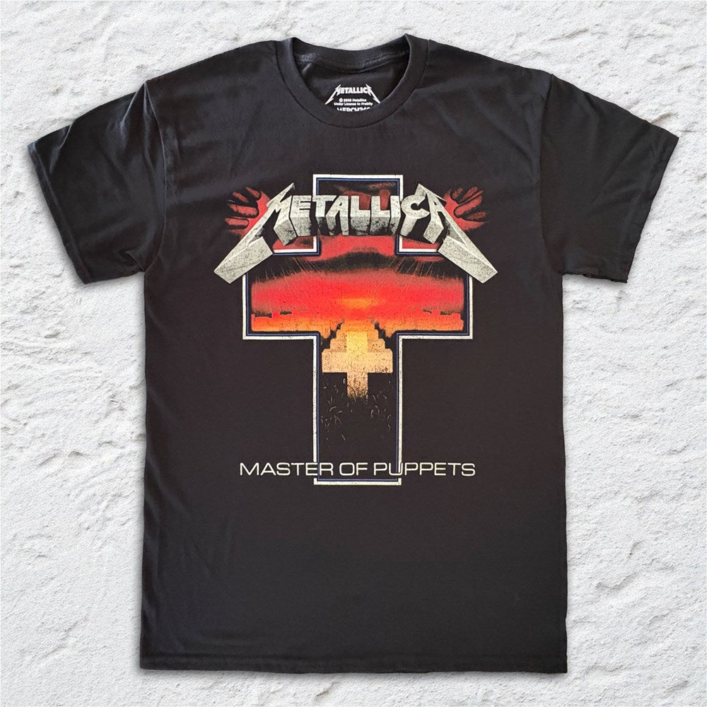 Metallica Master of Puppets Cross T-Shirt – Black