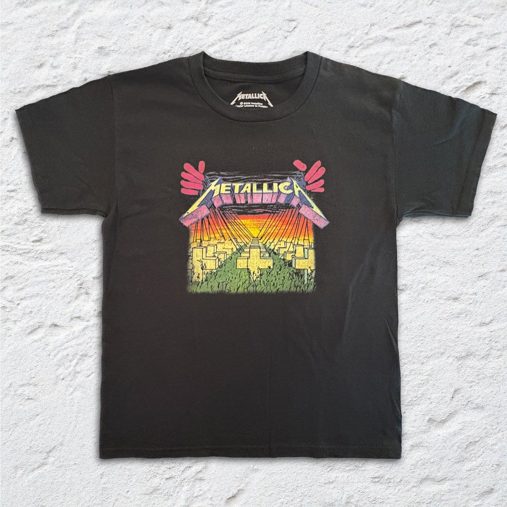 Metallica - Master of Puppets Cartoon - Kids Black T-shirt