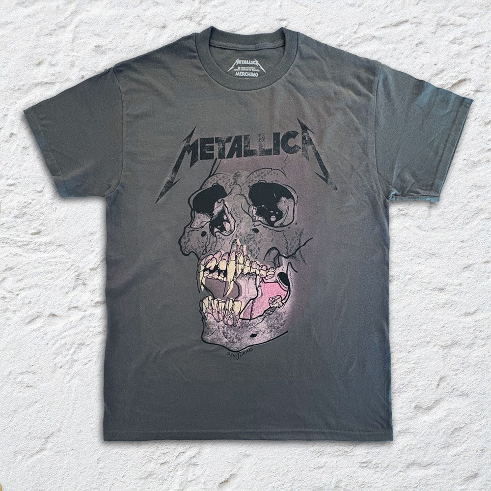 Metallica Pushead Ionized Straw T-Shirt – Charcoal
