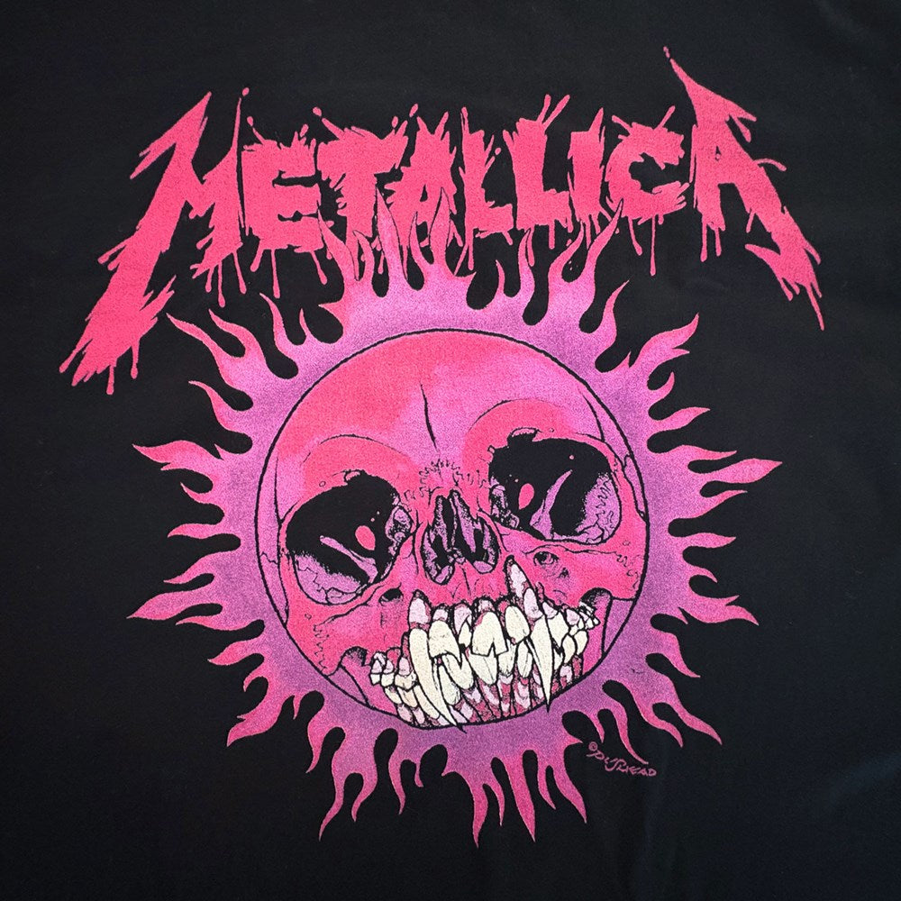 Metallica Pushead Pink Sun Women's Crop Top – Black