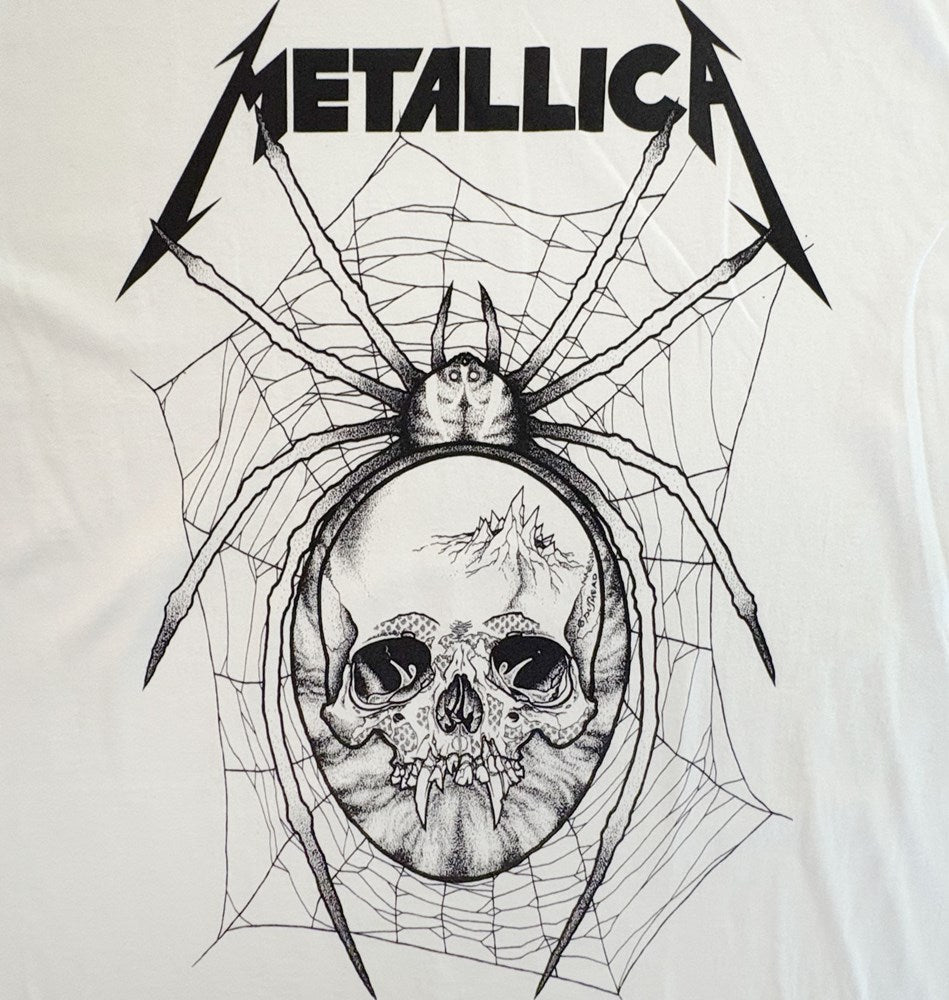 Metallica - Pushead Spider Web - White T-shirt