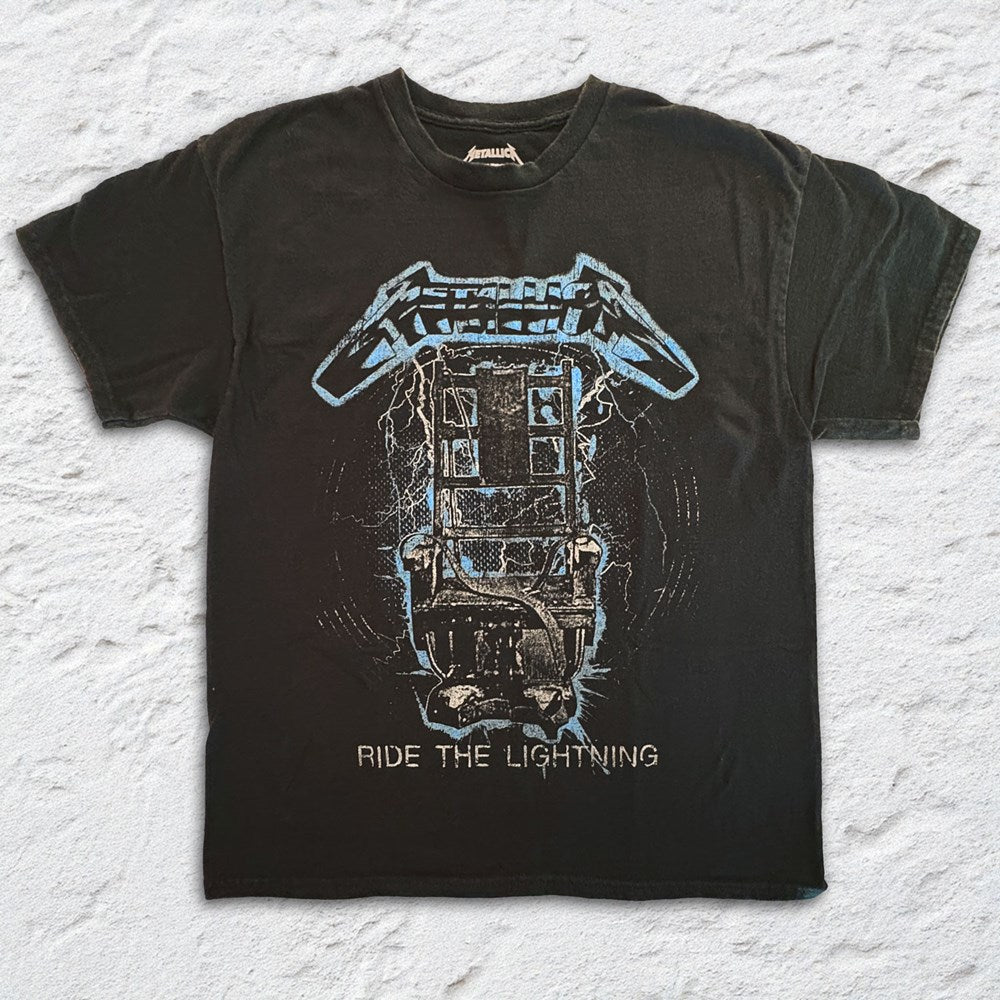 Metallica RTL Splatter Chair T-Shirt – Black Vintage