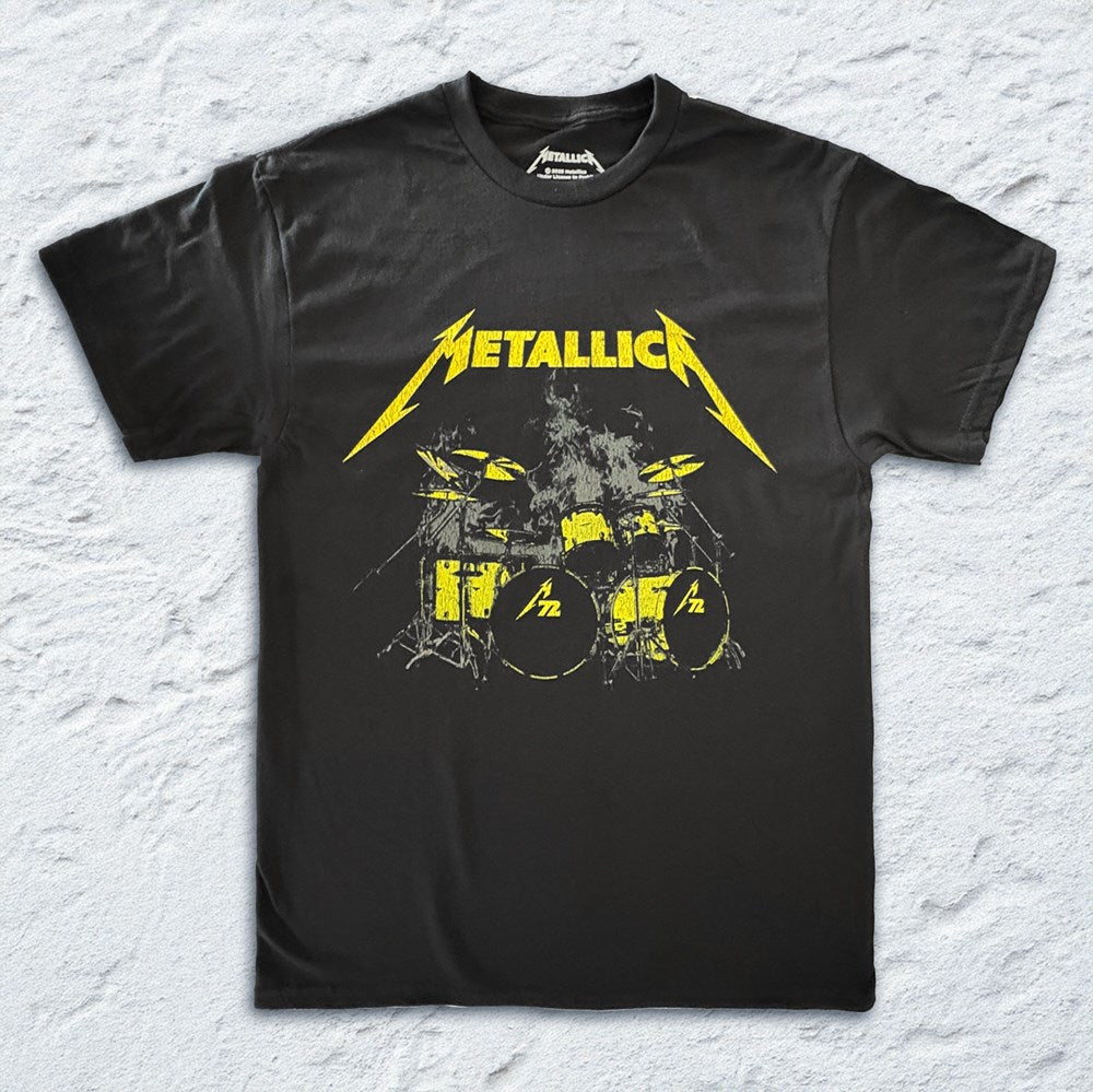 Metallica M72 Ulrich Drums T-Shirt – Black