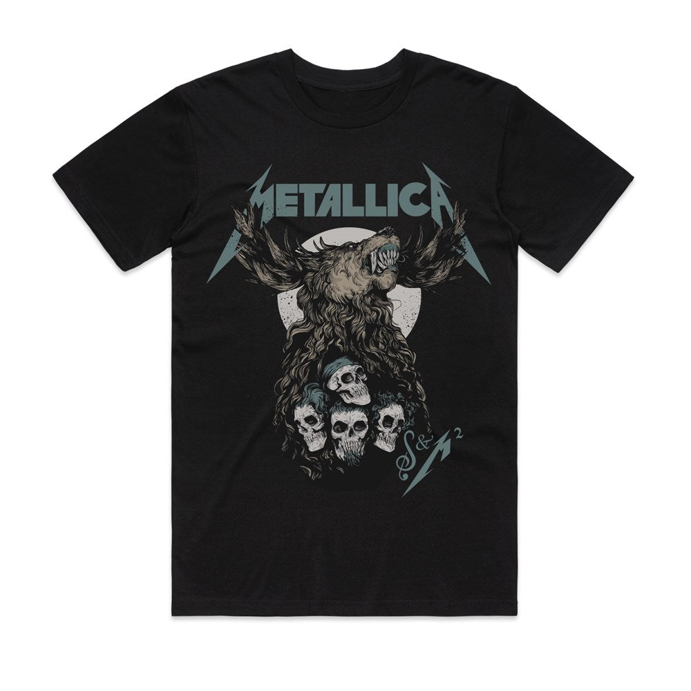 Metallica - S&M2 Skulls - Black T-shirt