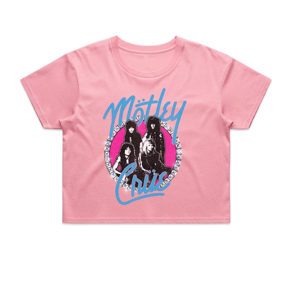 Motley Crue - Bling - Womens Crop Pink