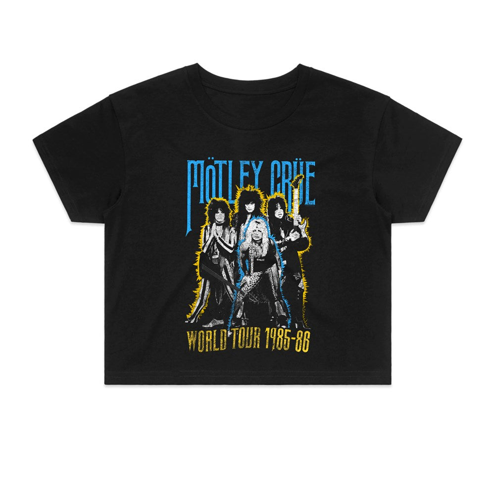 Motley Crue - World Tour - Womens Crop Black