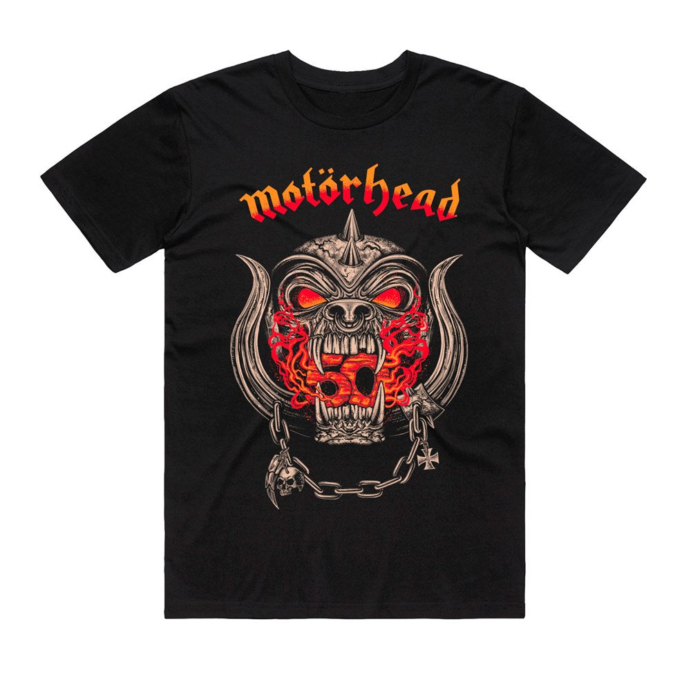 Motorhead 50th Warpig Flames T-Shirt – Black