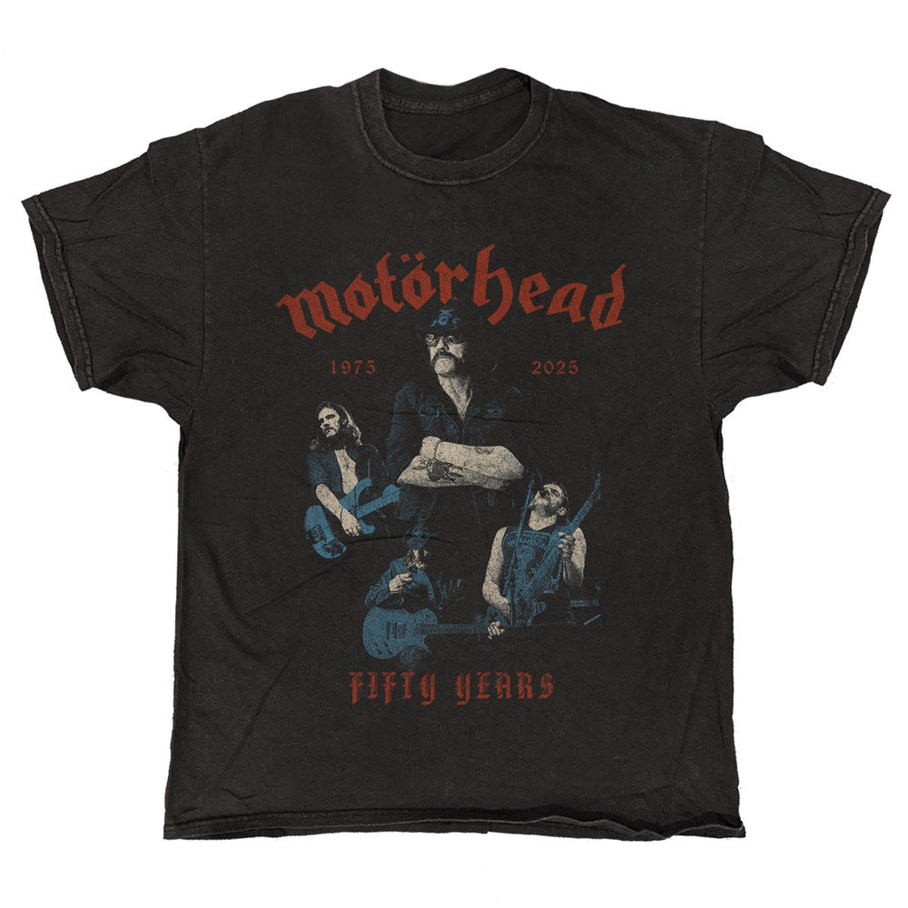 Motorhead - 50 Years Collage - Black Vintage T-shirt