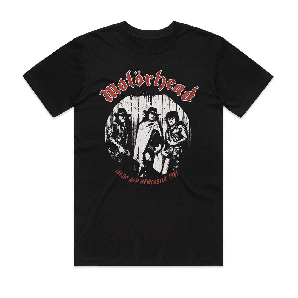 Motorhead Leeds & Newcastle 1981 Tour T-Shirt – Black