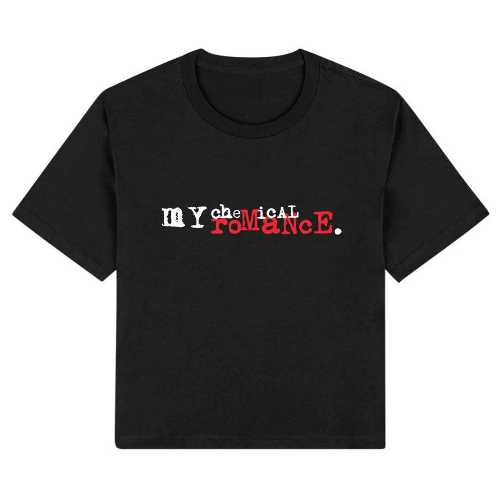 My Chemical Romance Three Cheers Logo Crop – Womens Black