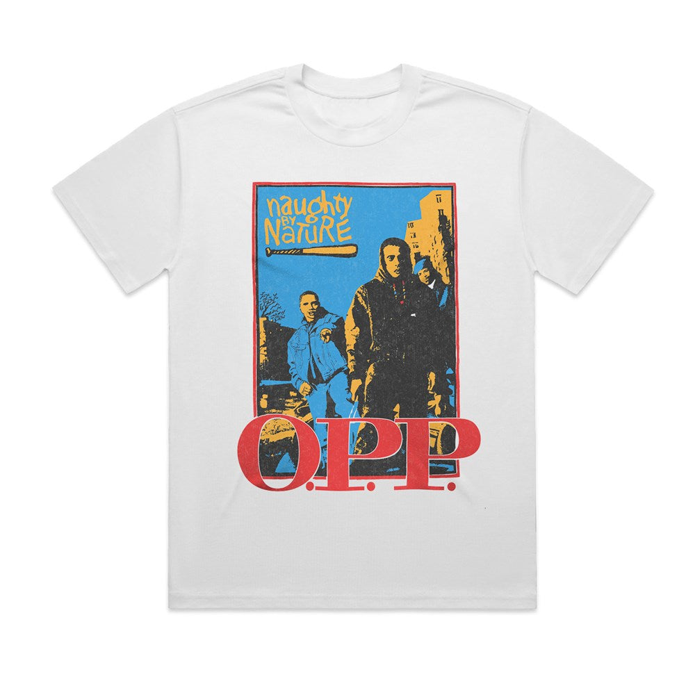Naughty By Nature - O.P.P Vint - White T-shirt