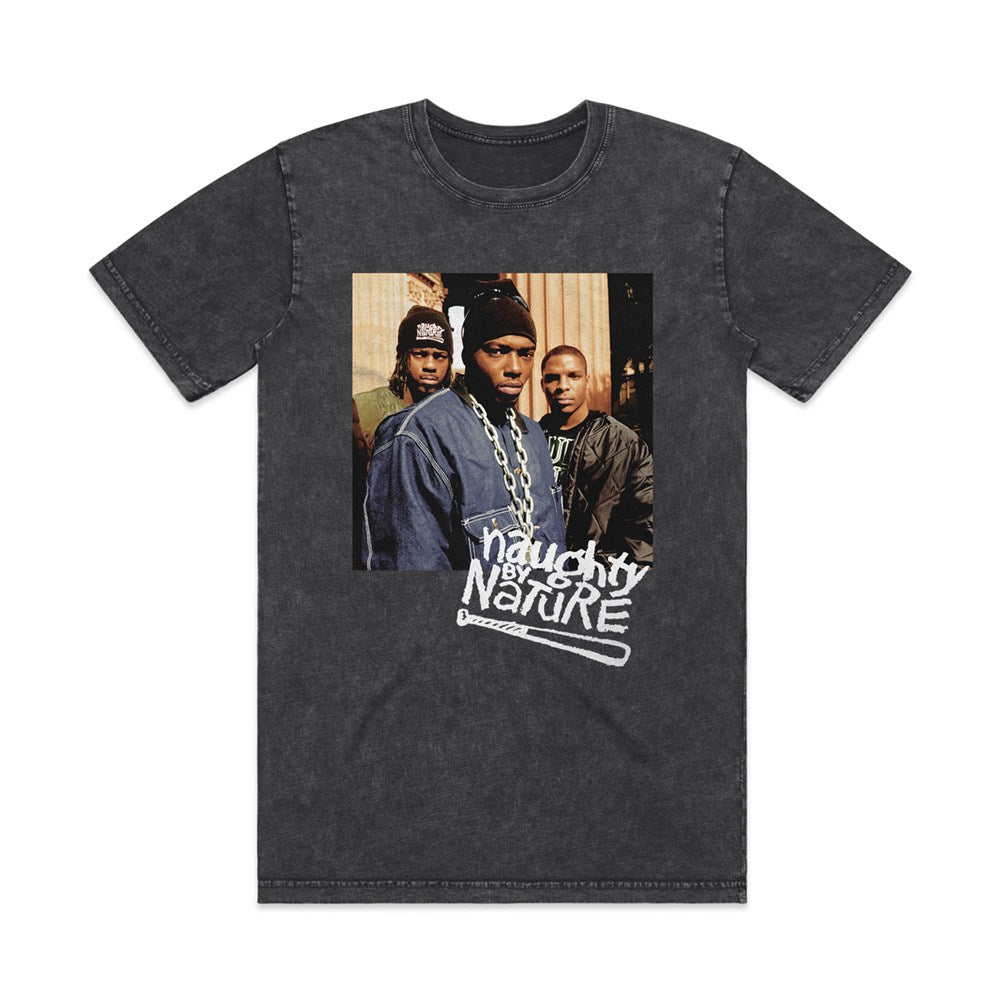 Naughty By Nature Photo T-Shirt – Black Stonewash