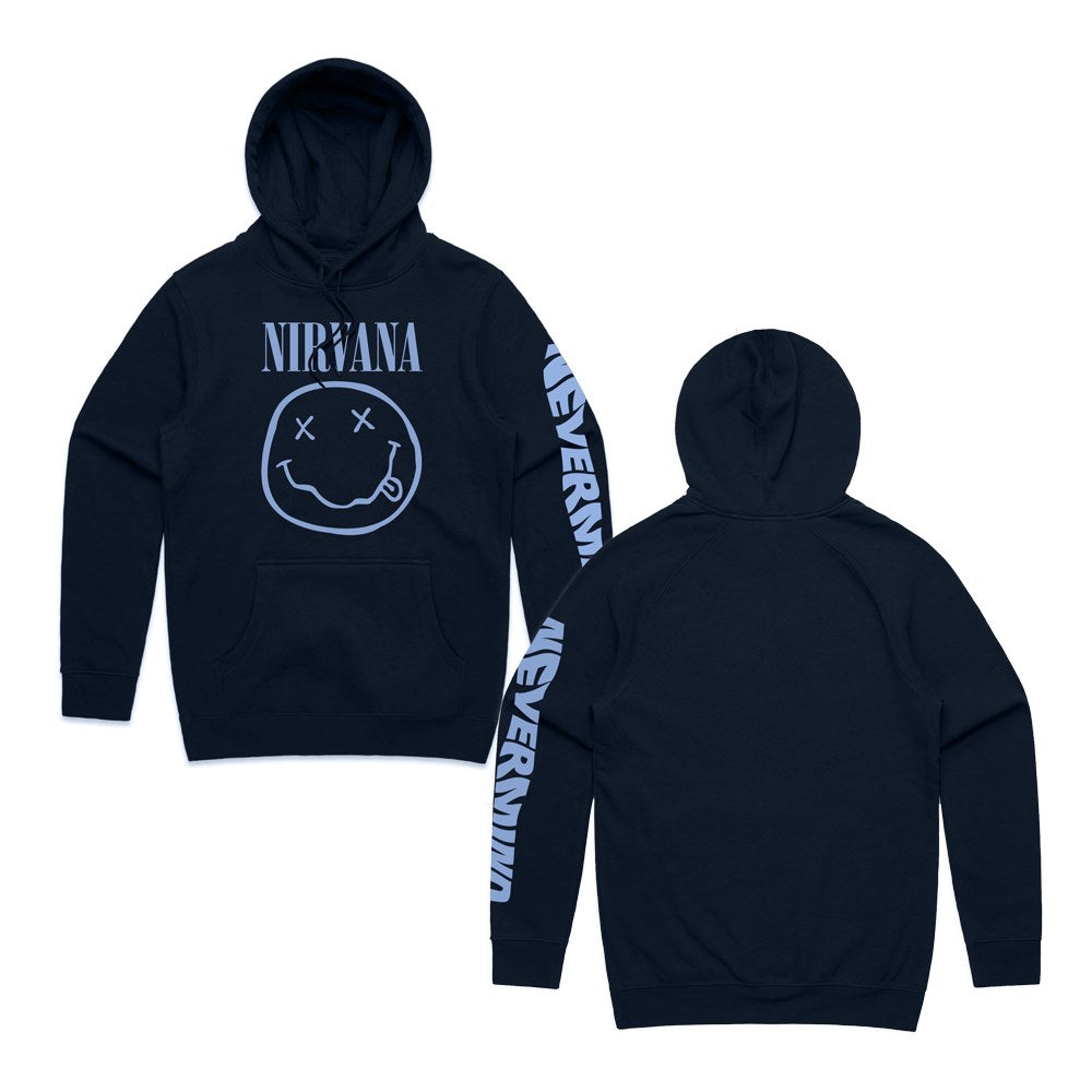 Nirvana - Smiley Blue - Navy Hoodie