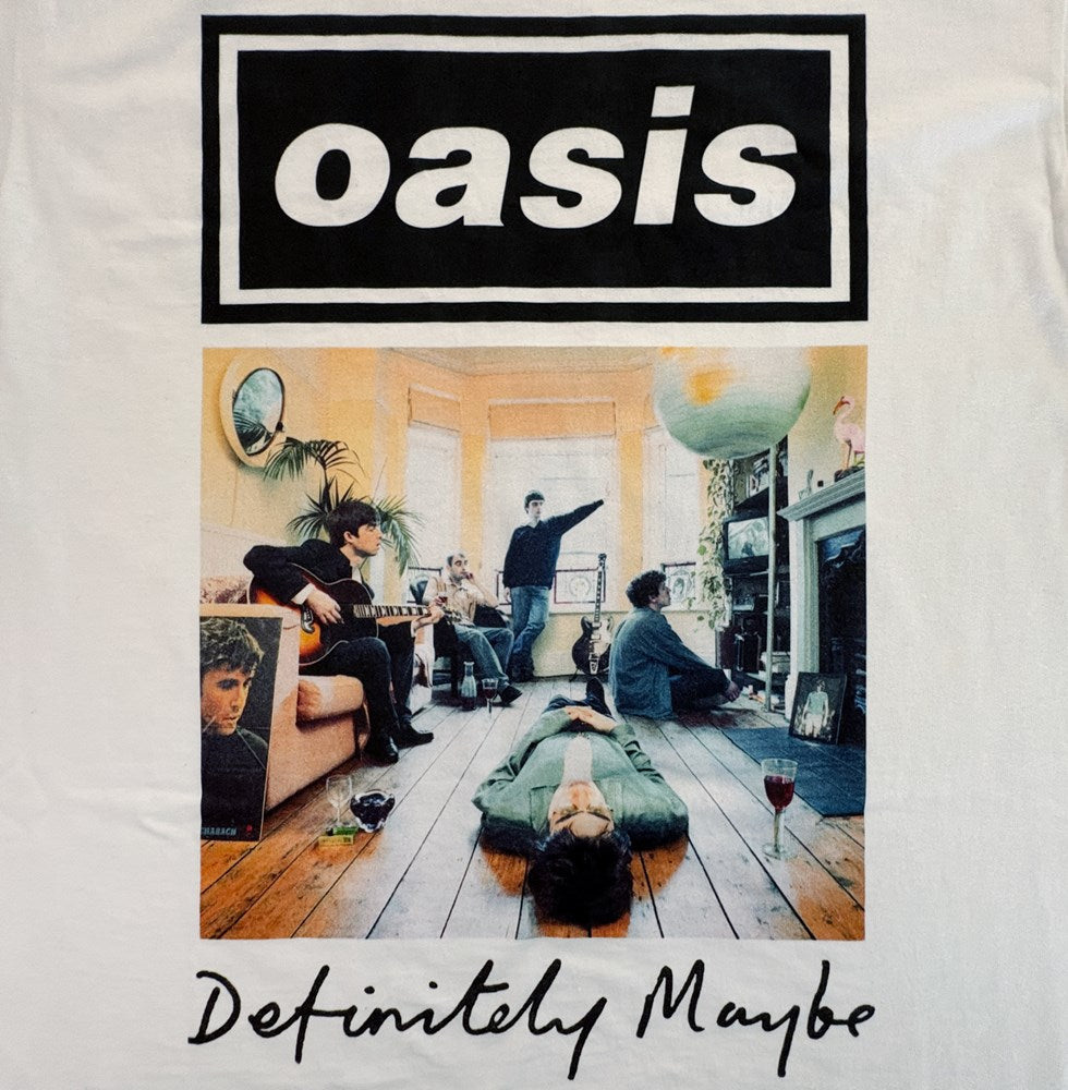Oasis - Definitely Maybe Photo - White T-shirt