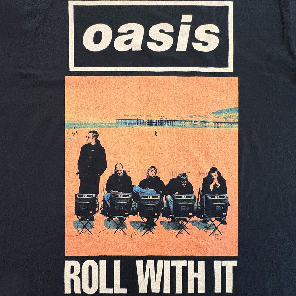 Oasis - Roll With It - Black T-shirt