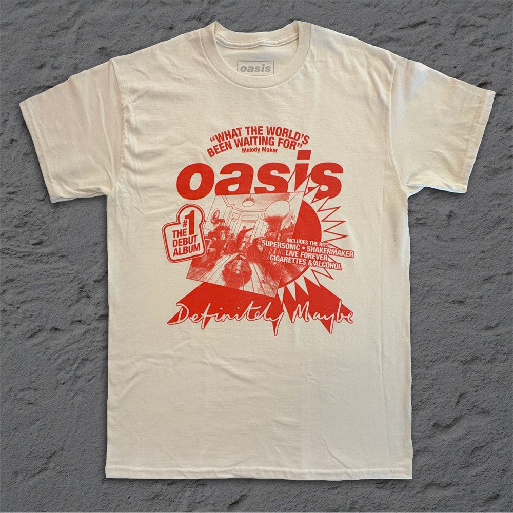 Oasis - What The World - Natural T-shirt
