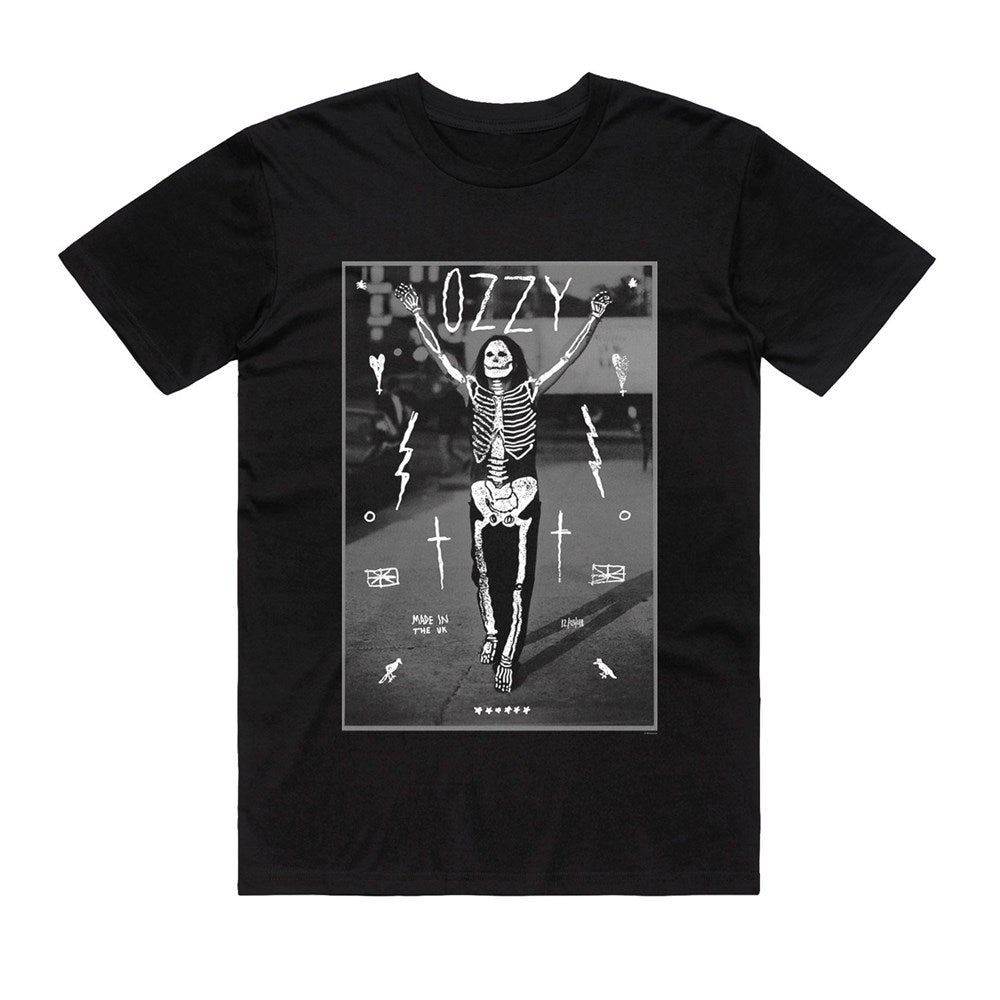 Ozzy Osbourne - Skeleton Crucfix - Black T-shirt