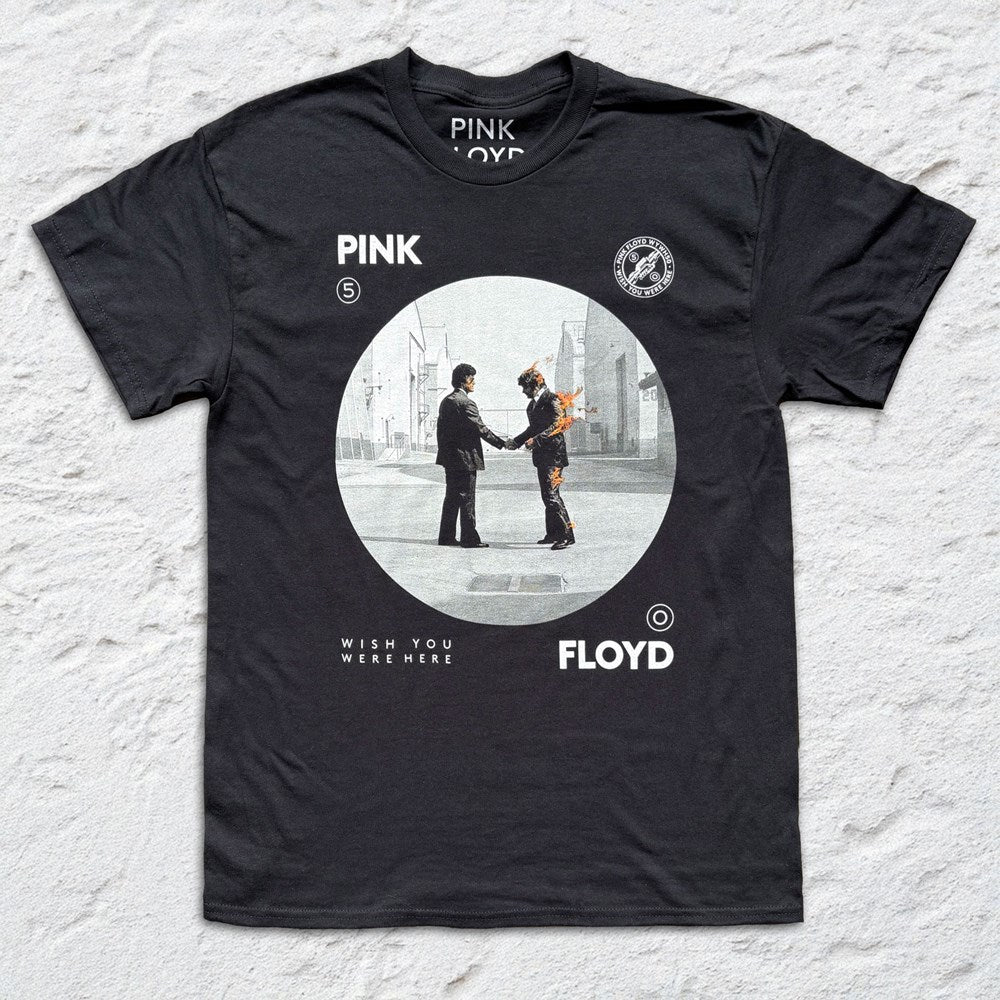 Pink Floyd - Man on Fire Circle - Black T-shirt