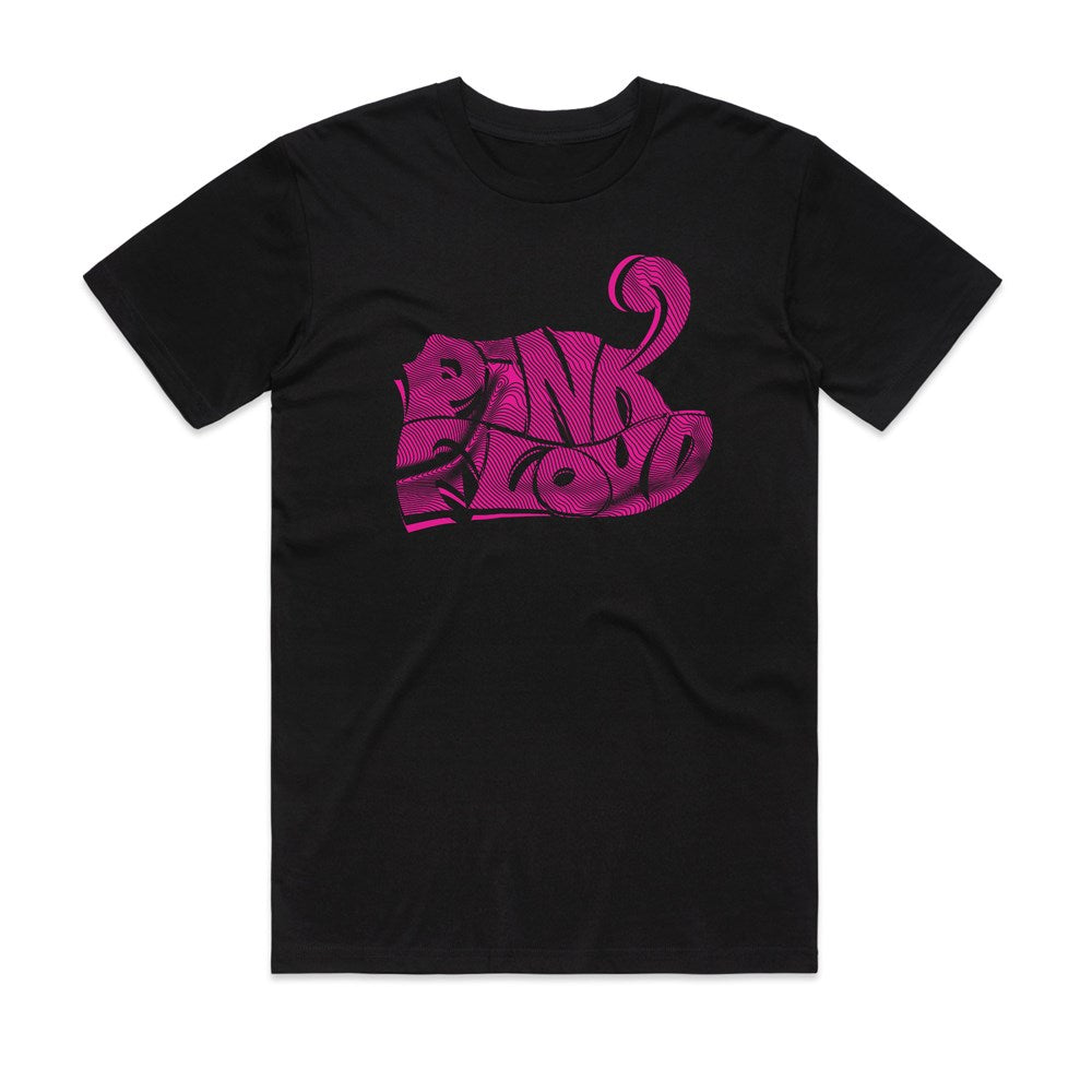 Pink Floyd Curvy Psychedelic T-Shirt – Black