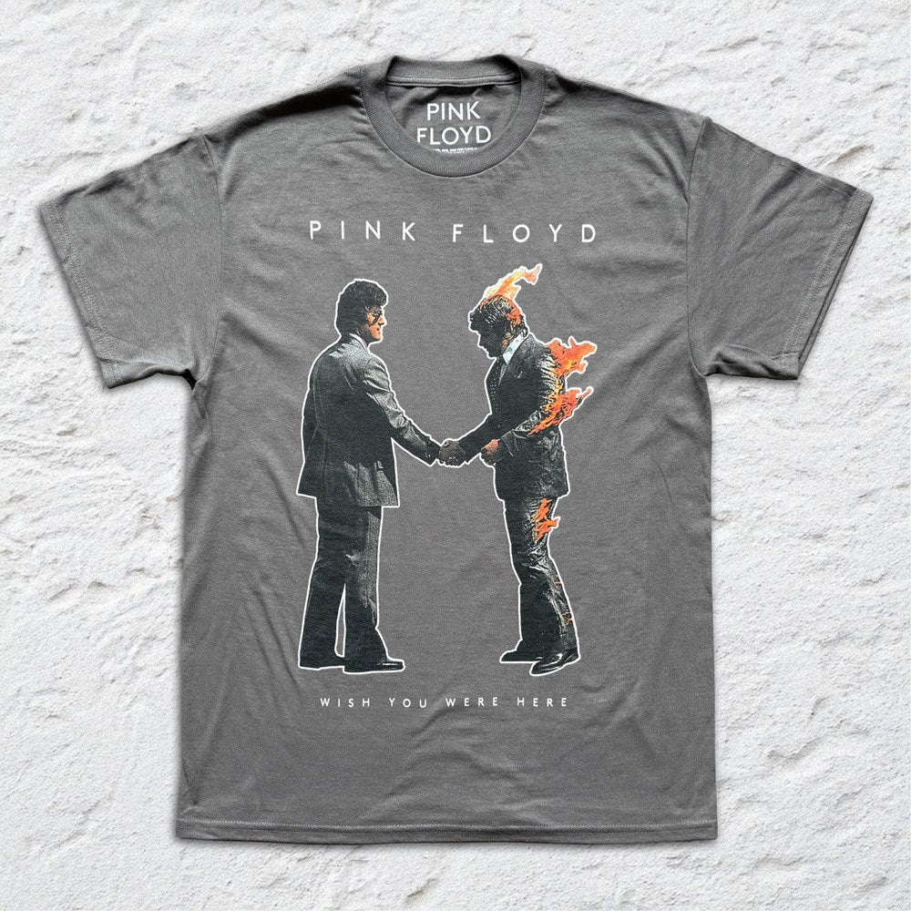 Pink Floyd Man on Fire Outlined T-Shirt – Charcoal