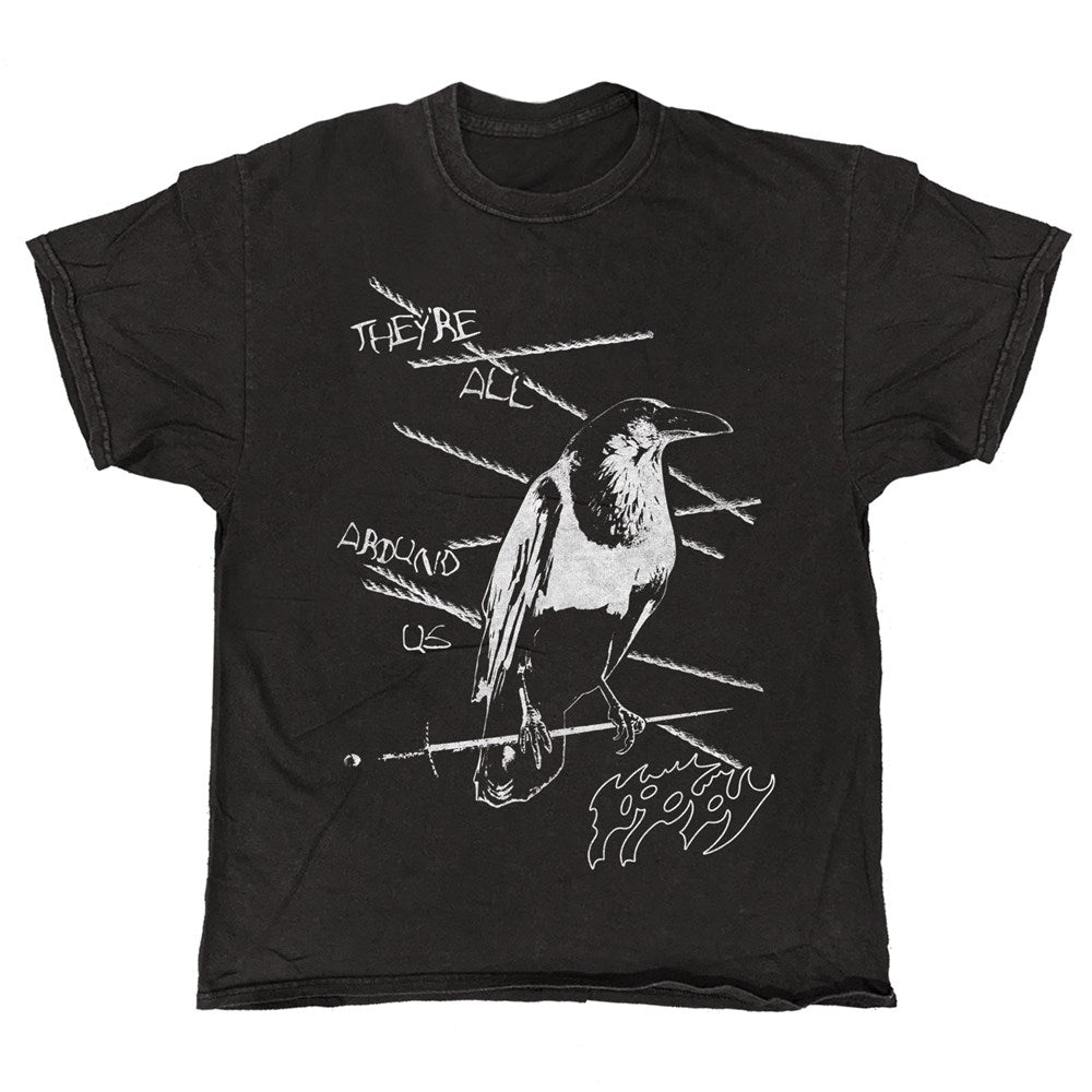 Poppy Raven Graphic T-Shirt – Black Vintage