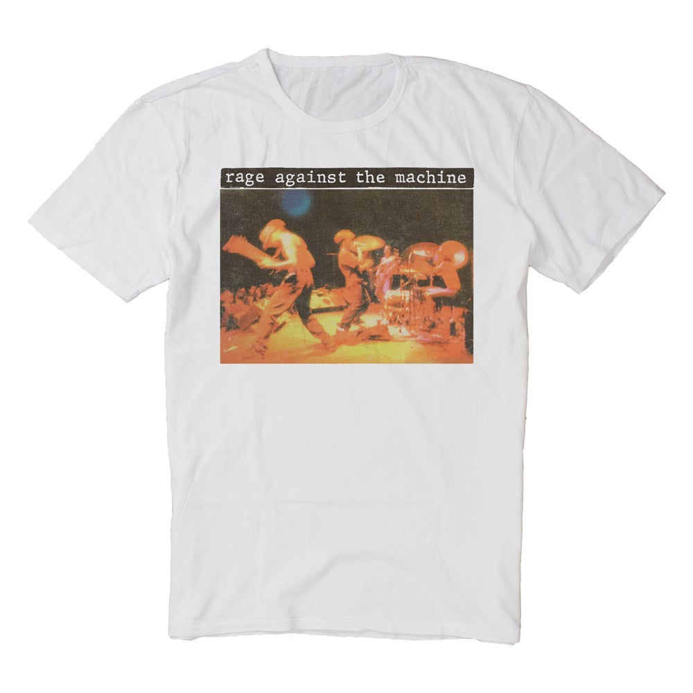 Rage Against The Machine Live Anger Photo T-Shirt – White Vintage