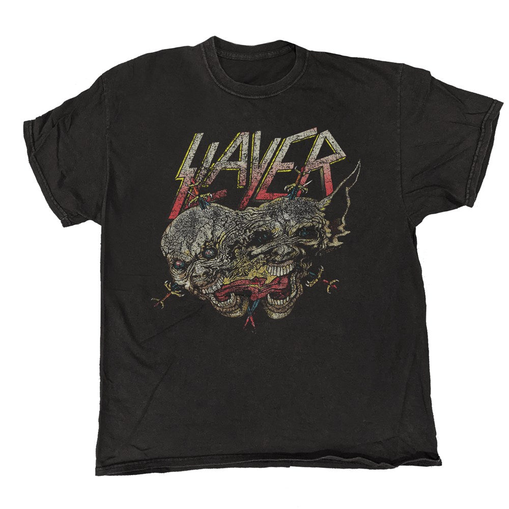 Slayer Demon Melt Face T-Shirt – Black Vintage