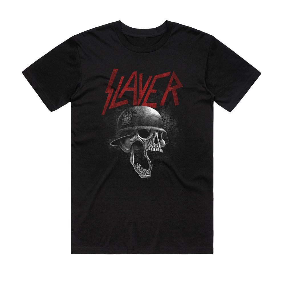 Slayer - Skull Helmet - Black T-shirt