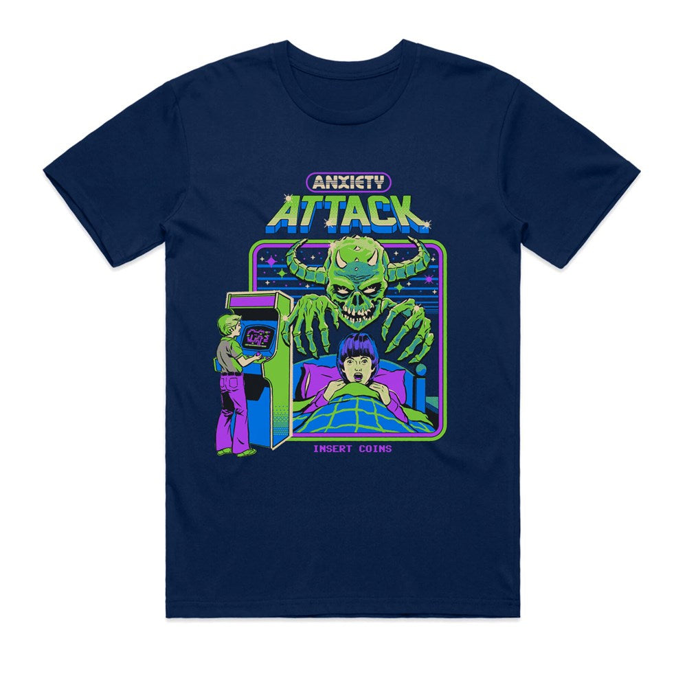 Steven Rhodes - Anxiety Attack - Navy T-shirt