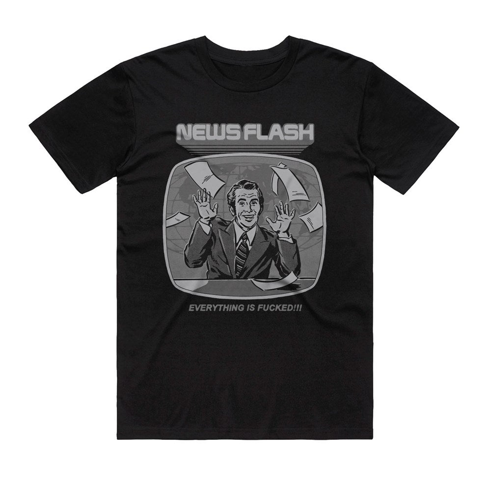 Steven Rhodes - Newsflash - Black T-shirt