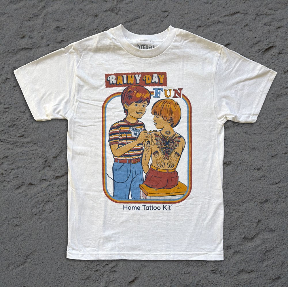 Steven Rhodes Rainy Day Fun T-Shirt – White