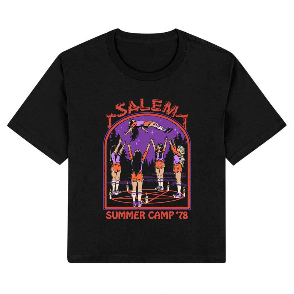 Steven Rhodes Salem Summer Camp Crop Top – Black